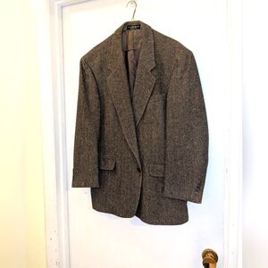 Chereskin CAMEL HAIR Blend 42S Sport Coat 2-Btn/Brown/Herringbone Blazer Jacket